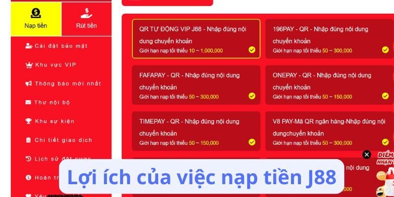 Nạp tiền vào nhà cái trải nghiệm nhiều trò chơi hấp dẫn