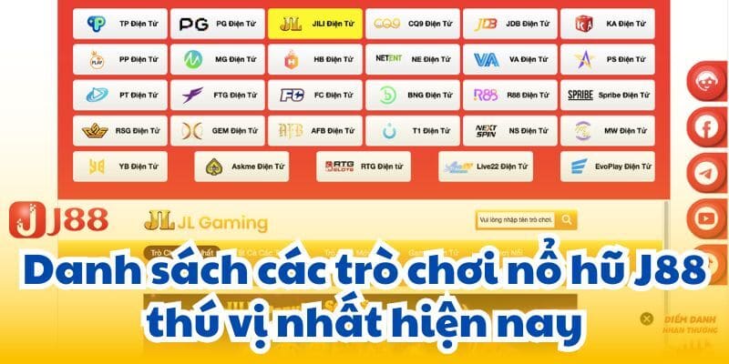 Tổng hợp nhà phát hàng game nổ hũ hàng đầu tại J88